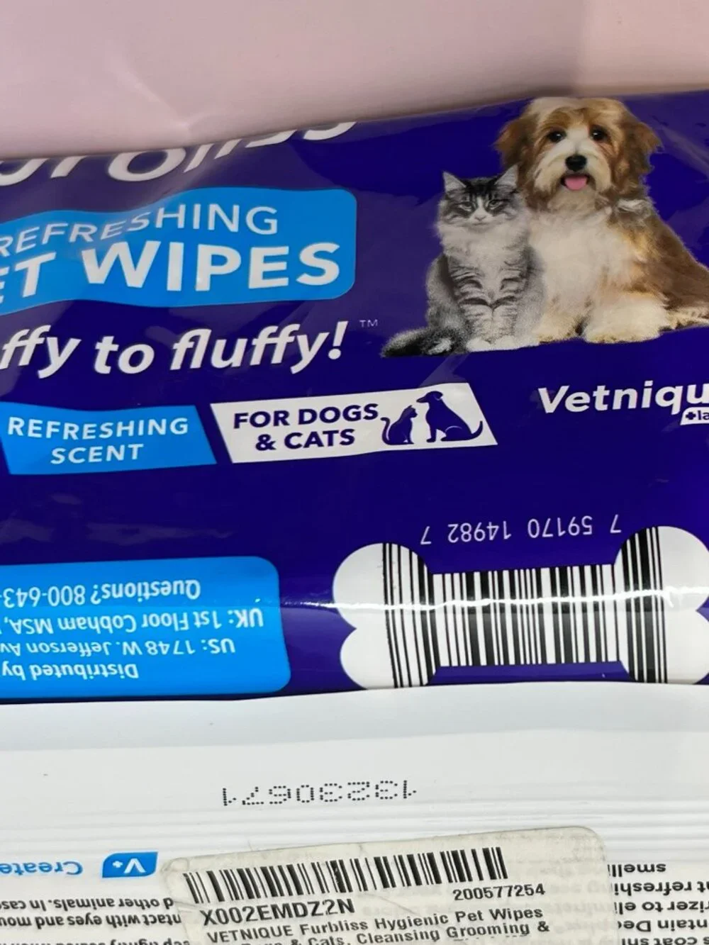 Furbliss Refreshing Pet Wipes 100 wipes ears face paws coat skin dog cat